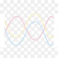 手绘彩色曲线装饰-空若网 手绘彩色曲线装饰-空若网