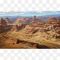 戈壁荒野场景插画-空若网 戈壁荒野场景插画-空若网