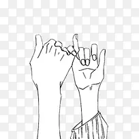 约定拉钩手绘创意-空若网 约定拉钩手绘创意-空若网