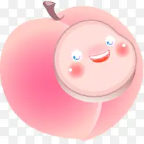 粉色手绘蜜桃创意-空若网 粉色手绘蜜桃创意-空若网