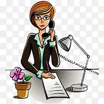 文秘伏案接电话-空若网 文秘伏案接电话-空若网