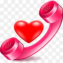 矢量爱心电话-空若网 矢量爱心电话-空若网