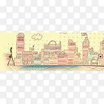 购物背景 插画-空若网 购物背景 插画-空若网