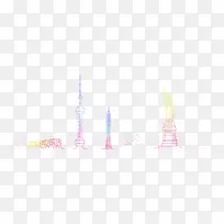 建筑线框彩色建筑-空若网 建筑线框彩色建筑-空若网