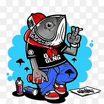 ��ɫ��ͷ�к��廭-������