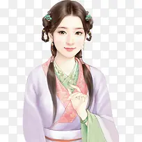 紫裙可爱女子-空若网 紫裙可爱女子-空若网