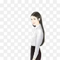 白衬衫长发女孩-空若网 白衬衫长发女孩-空若网