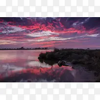 红色晚霞角度摄影-空若网 红色晚霞角度摄影-空若网