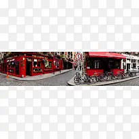 红色拐角处风景摄影-空若网 红色拐角处风景摄影-空若网