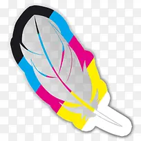 多彩羽毛图标设计-空若网 多彩羽毛图标设计-空若网