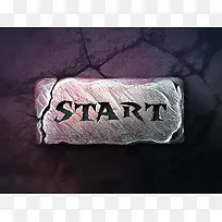 裂石纹理开始按钮-空若网 裂石纹理开始按钮-空若网