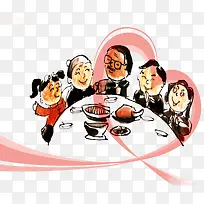 年夜饭手绘素材-空若网 年夜饭手绘素材-空若网