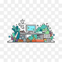 可爱电脑艺术场景-空若网 可爱电脑艺术场景-空若网