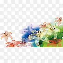 花朵炫彩卡通创意-空若网 花朵炫彩卡通创意-空若网