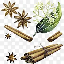 手绘香料矢量素材-空若网 手绘香料矢量素材-空若网