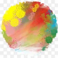 春节快乐多彩圆形-空若网 春节快乐多彩圆形-空若网