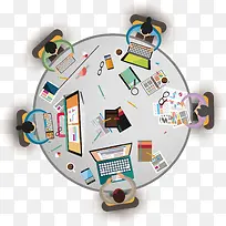 扁平化工作状态-空若网 扁平化工作状态-空若网