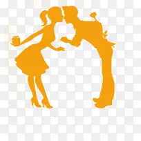 橙色相拥情侣图片-空若网 橙色相拥情侣图片-空若网