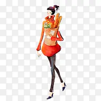 手绘卡通女孩-空若网 手绘卡通女孩-空若网