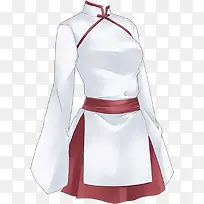 白色道教旗袍-空若网 白色道教旗袍-空若网