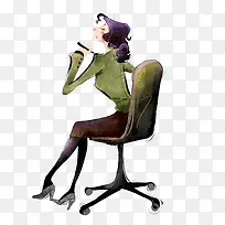 手绘卡通女孩-空若网 手绘卡通女孩-空若网