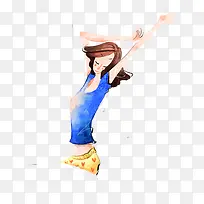 手绘卡通女孩-空若网 手绘卡通女孩-空若网