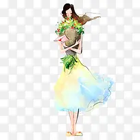 手绘卡通女孩-空若网 手绘卡通女孩-空若网