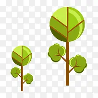 卡通扁平清新树-空若网 卡通扁平清新树-空若网