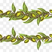 卡通手绘清新橄榄枝-空若网 卡通手绘清新橄榄枝-空若网