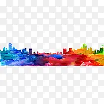 扁平水彩城市-空若网 扁平水彩城市-空若网