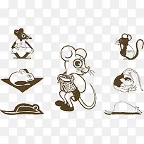 手绘卡通动物合休-空若网 手绘卡通动物合休-空若网