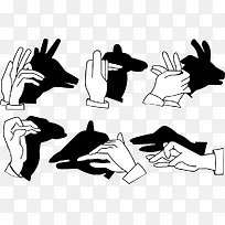 矢量手影-空若网 矢量手影-空若网