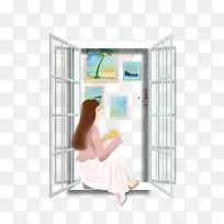 通风 预防 疫情 插画-空若网 通风 预防 疫情 插画-空若网