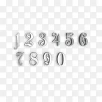 银色金属质感数字-空若网 银色金属质感数字-空若网