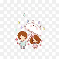 手绘卡通男女孩-空若网 手绘卡通男女孩-空若网