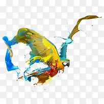 创意油墨鹦鹉-空若网 创意油墨鹦鹉-空若网