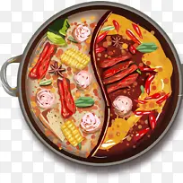 火锅手绘插画素材-空若网 火锅手绘插画素材-空若网