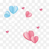 粉色爱心 520元素 折纸爱心 卡通-空若网 粉色爱心 520元素 折纸爱心 卡通-空若网
