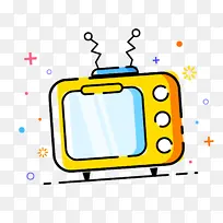 趣味插画小电视-空若网 趣味插画小电视-空若网