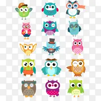 透明PNG背景 卡通动物猫头鹰鸟类图片-空若网 透明PNG背景 卡通动物猫头鹰鸟类图片-空若网