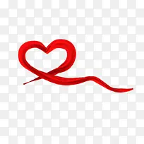 红色爱心形丝带-空若网 红色爱心形丝带-空若网