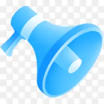 卡通手绘蓝色喇叭-空若网 卡通手绘蓝色喇叭-空若网