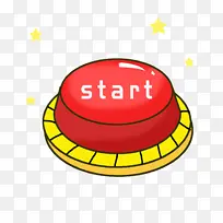 手绘红色开始按钮插画-空若网 手绘红色开始按钮插画-空若网