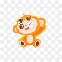 手绘可爱卡通小猴子-空若网 手绘可爱卡通小猴子-空若网