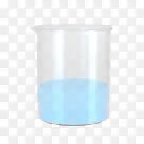 蓝色液体透明玻璃烧杯-空若网 蓝色液体透明玻璃烧杯-空若网