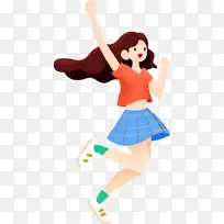 扁平化人物跳跃欢呼-空若网 扁平化人物跳跃欢呼-空若网