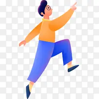 向上迈步扁平化人物-空若网 向上迈步扁平化人物-空若网