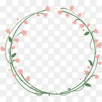粉色花环手绘-空若网 粉色花环手绘-空若网