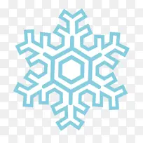 一片蓝色的雪花几何对称图形-空若网 一片蓝色的雪花几何对称图形-空若网