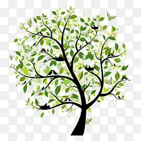 卡通手绘绿植树PNG-空若网 卡通手绘绿植树PNG-空若网